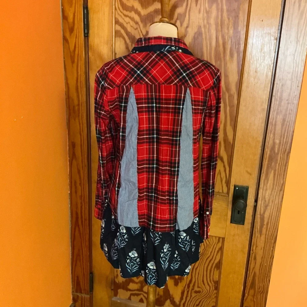 Merona Shabby Chic feminine ruffled flannel shirt - Picture 6 of 11